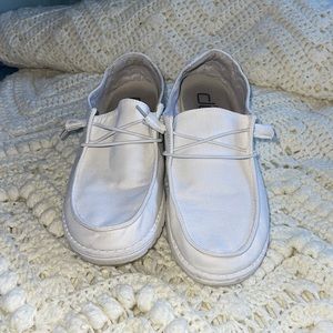 White Hey Dude 8 shoes sneakers ladies